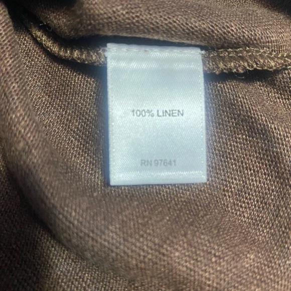 J. Jill 100% Linen Brown Short Sleeve T-Shirt Relaxed Fit - Picture 13 of 13